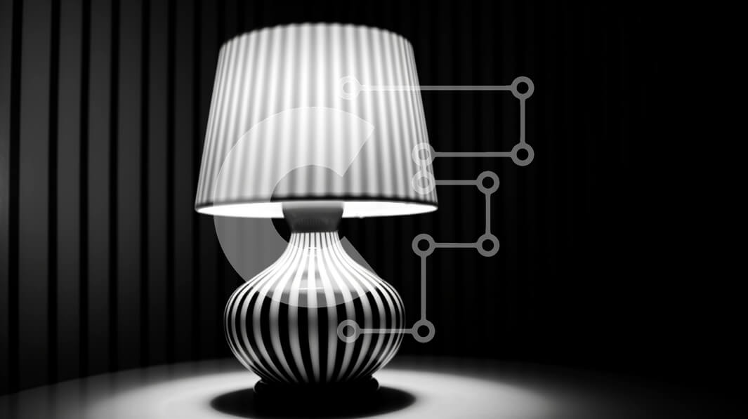 Intra Συλλεκτικό Ξύλινο Παζλ Plywood  4mm - Κομψό ριγέ φωτιστικό σε μαύρο και άσπρο Σε Ξύλινο Κουτί - Διαστάσεις: 10x10 cm – 25 κομμάτια