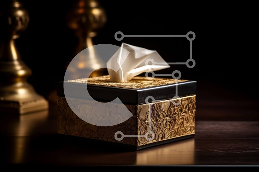 Intra Συλλεκτικό Ξύλινο Παζλ Plywood  4mm - Μαύρο κουτί με χρυσές πινελιές και λευκό χαρτί στο εσωτερικό Σε Ξύλινο Κουτί - Διαστάσεις: 10x10 cm – 25 κομμάτια