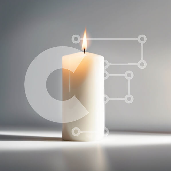 Intra Συλλεκτικό Ξύλινο Παζλ Plywood  4mm - Απλό και κομψό λευκό κερί σε ένα τραπέζι Σε Ξύλινο Κουτί - Διαστάσεις Puzzle: 10x10 cm – 25 κομμάτια