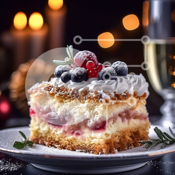 Σετ των 2 Intra Συλλεκτικό Ξύλινο Παζλ Plywood  4mm - Αφεθείτε σε αυτό το νόστιμο κομμάτι κέικ με σαντιγί και σμέουρα Σε Ξύλινο Κουτί - Διαστάσεις: 10x10 cm – 25 κομμάτια