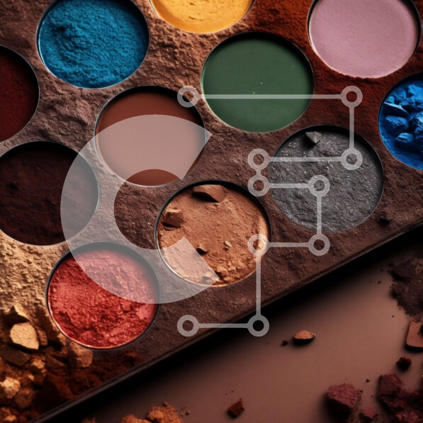 Σετ των 2 Intra Συλλεκτικό Ξύλινο Παζλ Plywood  4mm - Πολύχρωμη παλέτα μακιγιάζ υψηλής ποιότητας για επαγγελματίες καλλιτέχνες ή λάτρεις του μακιγιάζ Σε Ξύλινο Κουτί - Διαστάσεις: 10x10 cm – 25 κομμάτια