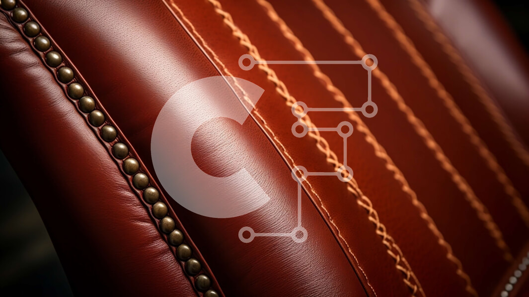 Intra Συλλεκτικό Ξύλινο Παζλ Plywood  4mm - Κομψή κόκκινη δερμάτινη καρέκλα με περίπλοκες ραφές Σε Ξύλινο Κουτί - Διαστάσεις Puzzle: 10x10 cm – 25 κομμάτια