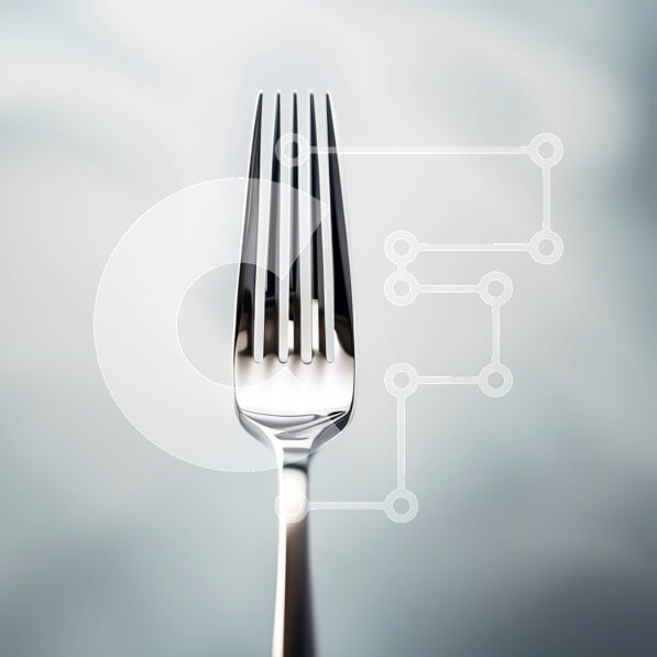 Intra Συλλεκτικό Ξύλινο Παζλ Plywood  4mm - Όμορφη εικόνα ενός ασημένιου πιρουνιού με μακριά λαβή Σε Ξύλινο Κουτί - Διαστάσεις: 10x10 cm – 25 κομμάτια