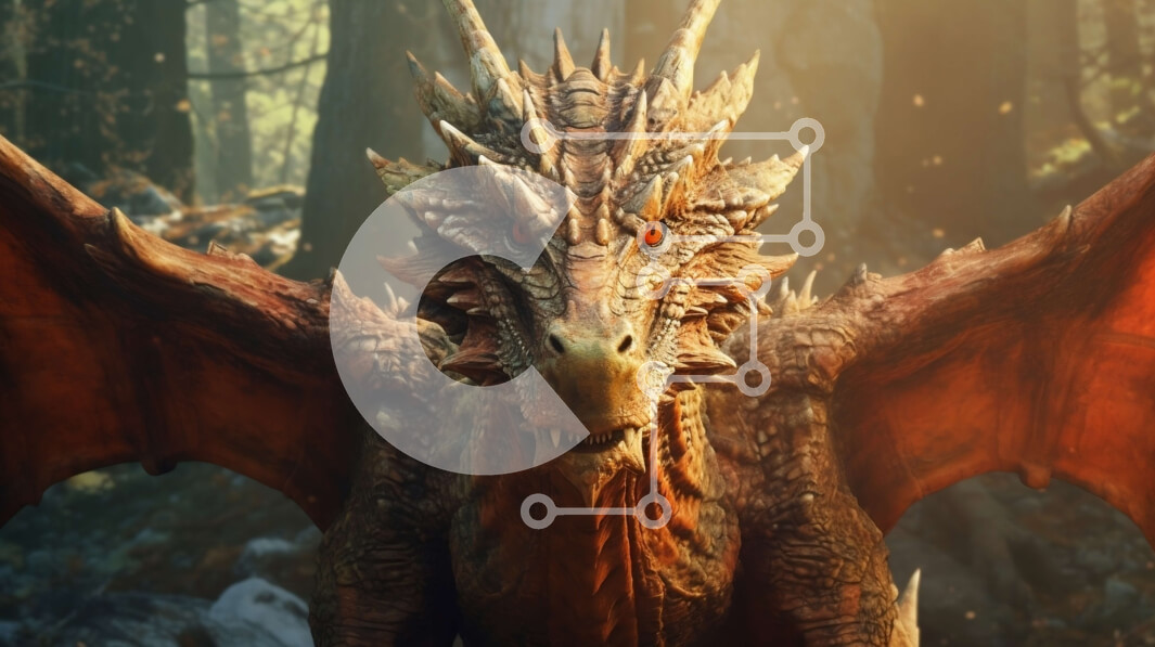 Intra Συλλεκτικό Ξύλινο Παζλ Plywood  4mm - Εκπληκτική εικόνα ενός κόκκινου δράκου που βρυχάται σε ένα ξέφωτο δάσους Σε Ξύλινο Κουτί - Διαστάσεις Puzzle: 10x10 cm – 25 κομμάτια