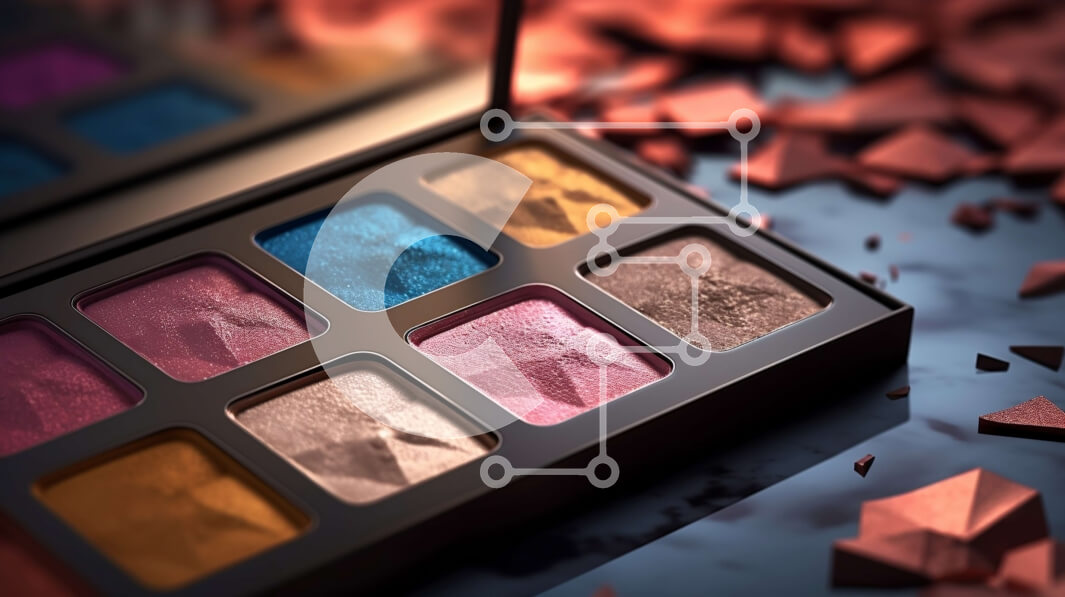 Intra Συλλεκτικό Ξύλινο Παζλ Plywood  4mm - Πολυτελής παλέτα μακιγιάζ με μεταλλικές αποχρώσεις του ροζ, του μωβ και του χρυσού Σε Ξύλινο Κουτί - Διαστάσεις Puzzle: 10x10 cm – 25 κομμάτια