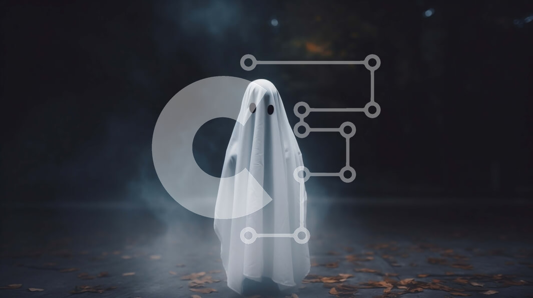 Intra Συλλεκτικό Ξύλινο Παζλ Plywood  4mm - Ghost Standing in the Dark - Διαφήμιση Halloween Σε Ξύλινο Κουτί - Διαστάσεις: 10x10 cm – 25 κομμάτια