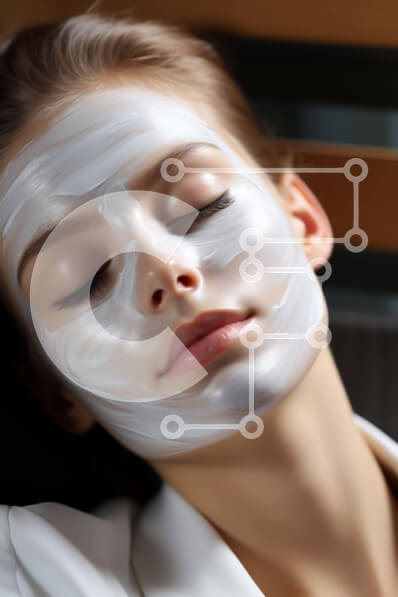 Intra Συλλεκτικό Ξύλινο Παζλ Plywood  4mm - Χαλάρωση με λευκή μάσκα προσώπου - Ομορφιά και μόδα Σε Ξύλινο Κουτί - Διαστάσεις Puzzle: 10x10 cm – 25 κομμάτια