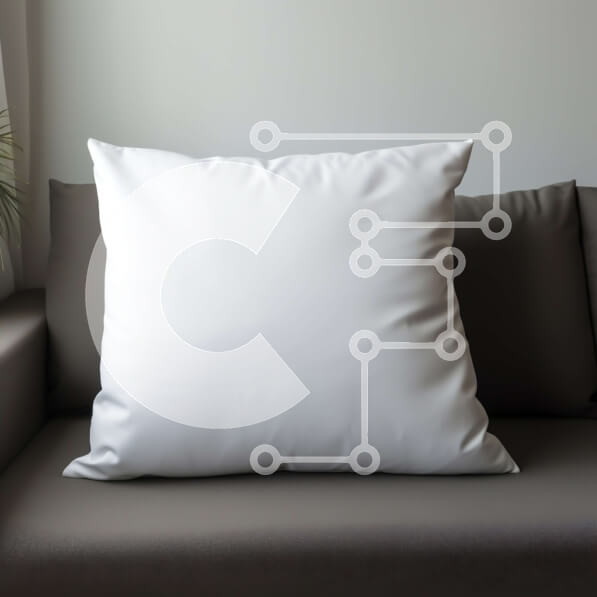 Intra Συλλεκτικό Ξύλινο Παζλ Plywood  4mm - Λευκό μαξιλάρι σε γκρίζο καναπέ στο σαλόνι Σε Ξύλινο Κουτί - Διαστάσεις Puzzle: 10x10 cm – 25 κομμάτια