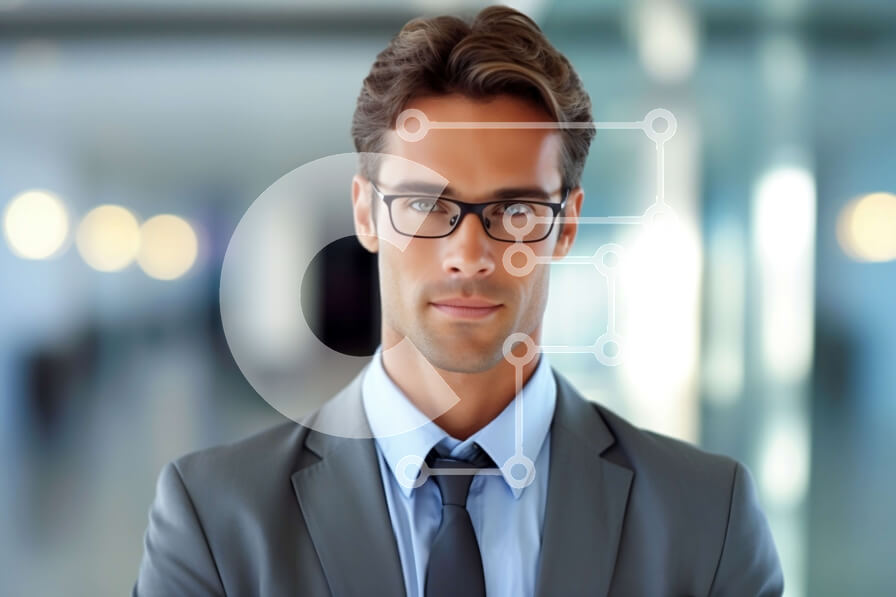 Intra Συλλεκτικό Ξύλινο Παζλ Plywood  4mm - Επαγγελματίας επιχειρηματίας στο σύγχρονο χώρο γραφείων Σε Ξύλινο Κουτί - Διαστάσεις Puzzle: 10x10 cm – 25 κομμάτια