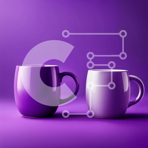 Intra Συλλεκτικό Ξύλινο Παζλ Plywood  4mm - Όμορφη εικόνα δύο μωβ κούπες σε ζωντανό φόντο Σε Ξύλινο Κουτί - Διαστάσεις: 10x10 cm – 25 κομμάτια