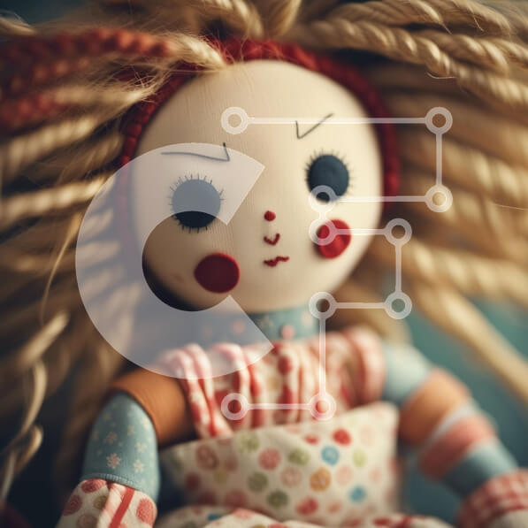 Intra Συλλεκτικό Ξύλινο Παζλ Plywood  4mm - Αξιολάτρευτη κούκλα με ξανθά μαλλιά και μπλε μάτια Σε Ξύλινο Κουτί - Διαστάσεις: 10x10 cm – 25 κομμάτια