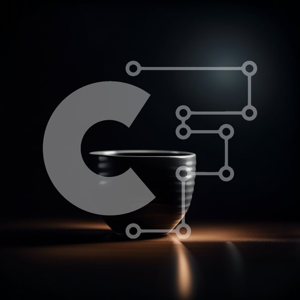 Σετ των 2 Intra Συλλεκτικό Ξύλινο Παζλ Plywood  4mm - Κομψό μαύρο φλιτζάνι καφέ σε ένα σκούρο ξύλινο τραπέζι Σε Ξύλινο Κουτί - Διαστάσεις: 10x10 cm – 25 κομμάτια