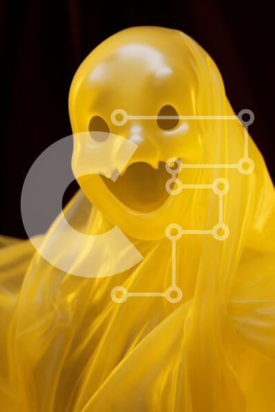 Intra Συλλεκτικό Ξύλινο Παζλ Plywood  4mm - Κίτρινο πλαστικό ειδώλιο τυλιγμένο σε λευκό ύφασμα Σε Ξύλινο Κουτί - Διαστάσεις Puzzle: 10x10 cm – 25 κομμάτια