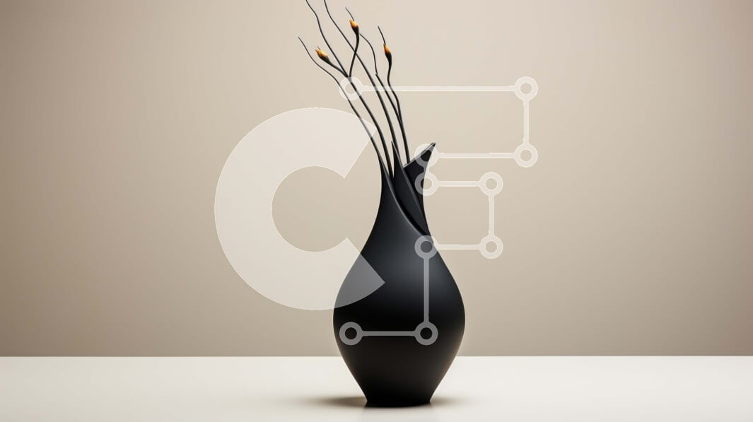 Intra Συλλεκτικό Ξύλινο Παζλ Plywood  4mm - Μαύρο βάζο με μακριά κλαδιά ή μίσχους Σε Ξύλινο Κουτί - Διαστάσεις: 10x10 cm – 25 κομμάτια