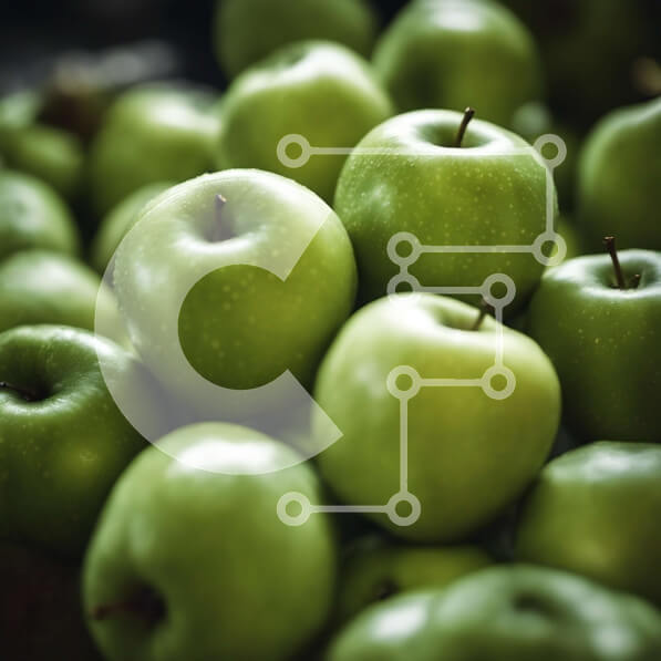 Σετ των 2 Intra Συλλεκτικό Ξύλινο Παζλ Plywood  4mm - Σωρός από πράσινα μήλα Σε Ξύλινο Κουτί - Διαστάσεις: 10x10 cm – 25 κομμάτια