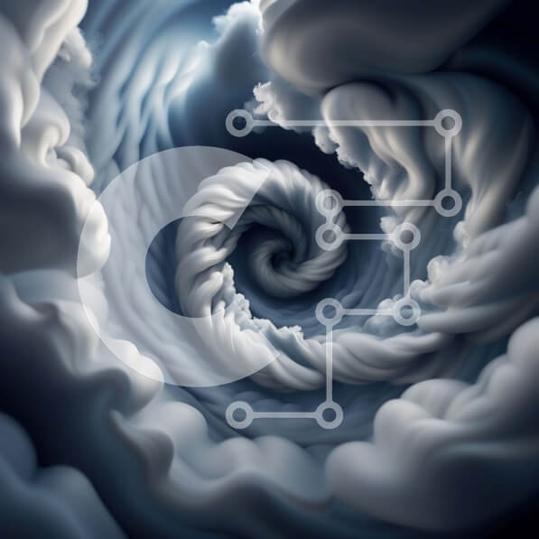 Intra Συλλεκτικό Ξύλινο Παζλ Plywood  4mm - Εκπληκτική ασπρόμαυρη εικόνα μιας σπείρας στον ουρανό Σε Ξύλινο Κουτί - Διαστάσεις: 10x10 cm – 25 κομμάτια