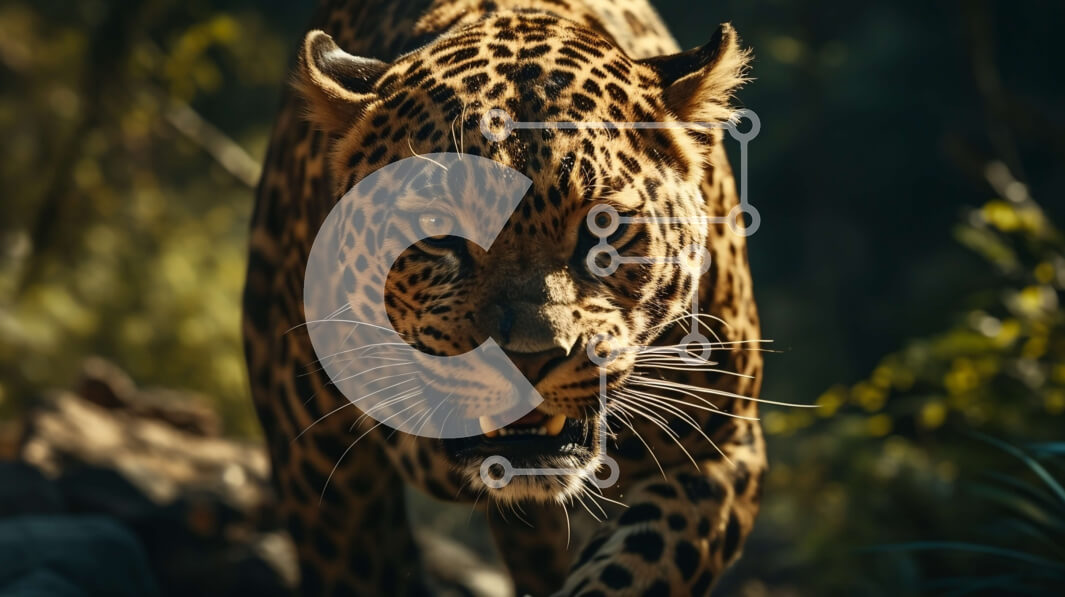 Intra Συλλεκτικό Ξύλινο Παζλ Plywood  4mm - Κοντινό πλάνο του προσώπου της λεοπάρδαλης Σε Ξύλινο Κουτί - Διαστάσεις: 10x10 cm – 25 κομμάτια