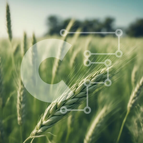 Intra Συλλεκτικό Ξύλινο Παζλ Plywood  4mm - Πράσινο σιτάρι με δέντρα και καταγάλανο ουρανό Σε Ξύλινο Κουτί - Διαστάσεις: 10x10 cm – 25 κομμάτια