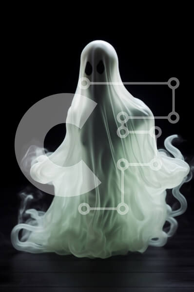 Intra Συλλεκτικό Ξύλινο Παζλ Plywood  4mm - Λευκό φάντασμα σε ένα άδειο δωμάτιο Σε Ξύλινο Κουτί - Διαστάσεις Puzzle: 10x10 cm – 25 κομμάτια