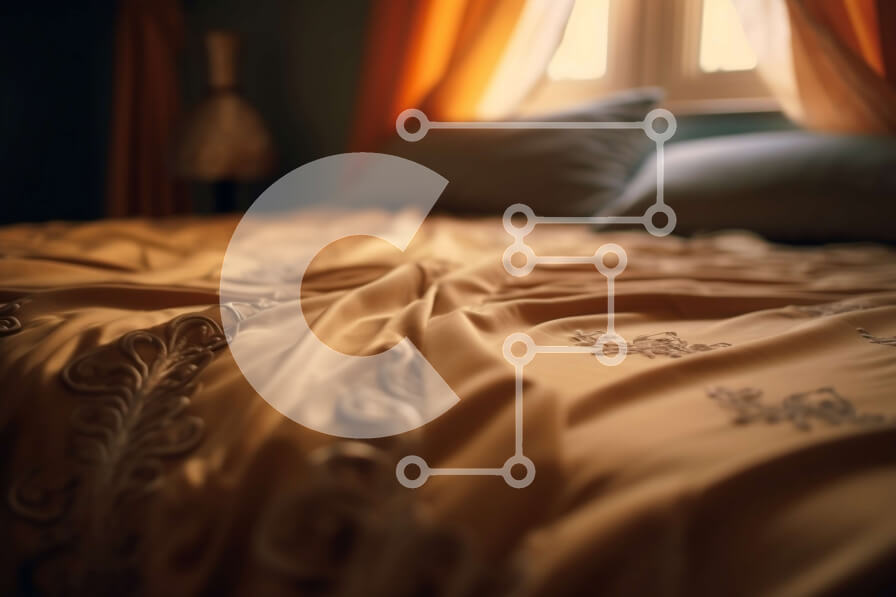 Intra Συλλεκτικό Ξύλινο Παζλ Plywood  4mm - Άνετο και ζεστό κίτρινο κρεβάτι με φως του ήλιου Σε Ξύλινο Κουτί - Διαστάσεις Puzzle: 10x10 cm – 25 κομμάτια