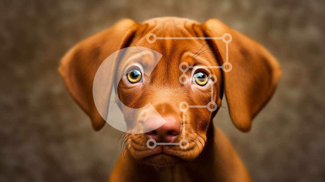 Intra Συλλεκτικό Ξύλινο Παζλ Plywood  4mm - Αξιολάτρευτη εικόνα ενός καφέ σκύλου με μεγάλα καστανά μάτια Σε Ξύλινο Κουτί - Διαστάσεις: 10x10 cm – 25 κομμάτια