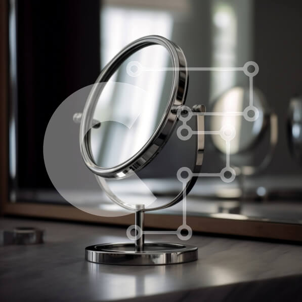 Intra Συλλεκτικό Ξύλινο Παζλ Plywood  4mm - Μοντέρνο και κομψό μπάνιο με μεγεθυντικό καθρέφτη Σε Ξύλινο Κουτί - Διαστάσεις Puzzle: 10x10 cm – 25 κομμάτια