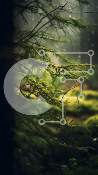 Σετ των 2 Intra Συλλεκτικό Ξύλινο Παζλ Plywood  4mm - Σκοτεινό και μυστικιστικό δάσος με ένα μικρό ρεύμα που τρέχει Σε Ξύλινο Κουτί - Διαστάσεις: 10x10 cm – 25 κομμάτια