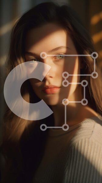 Intra Συλλεκτικό Ξύλινο Παζλ Plywood  4mm - Όμορφη εικόνα μιας νεαρής γυναίκας με λευκό πουλόβερ δίπλα στο παράθυρο Σε Ξύλινο Κουτί - Διαστάσεις Puzzle: 10x10 cm – 25 κομμάτια