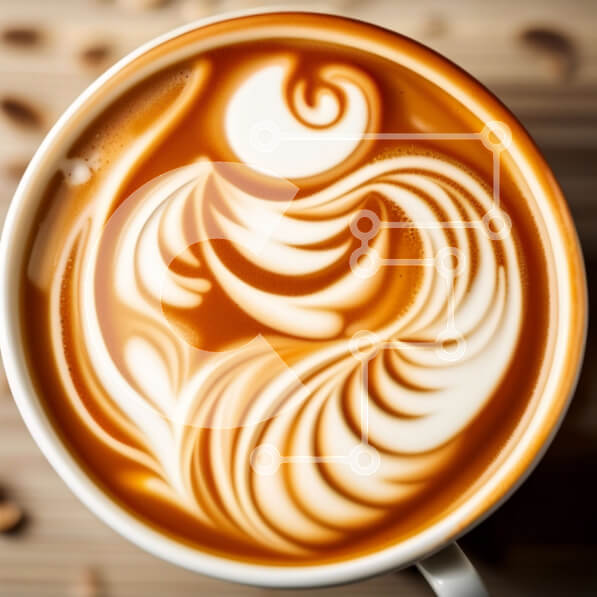 Σετ των 2 Intra Συλλεκτικό Ξύλινο Παζλ Plywood  4mm - Κομψό λευκό φλιτζάνι καφέ με Swan Latte Art Design Σε Ξύλινο Κουτί - Διαστάσεις: 10x10 cm – 25 κομμάτια