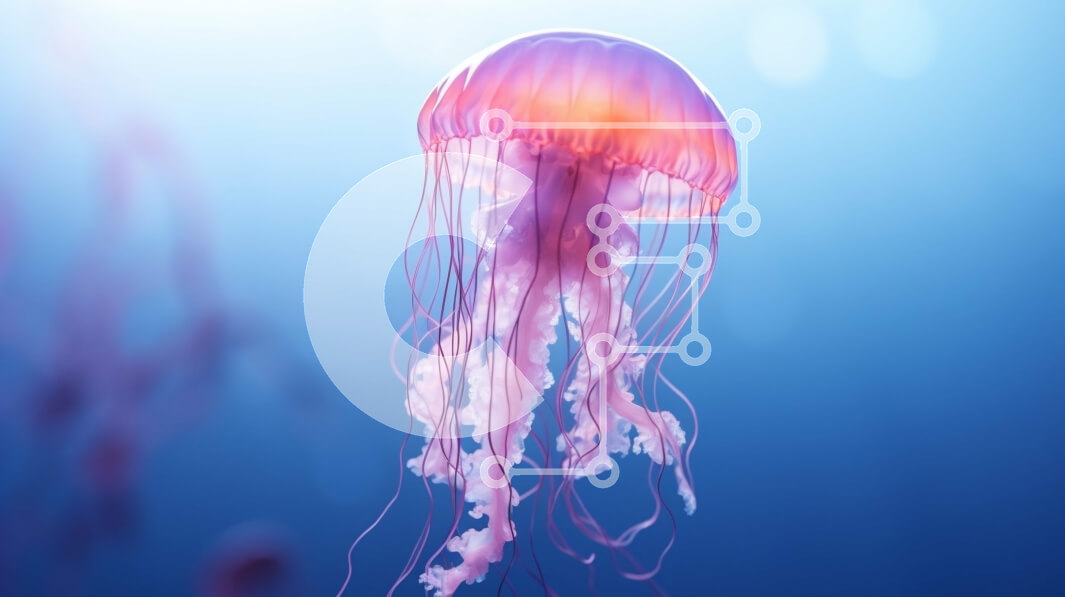 Intra Συλλεκτικό Ξύλινο Παζλ Plywood  4mm - Μέδουσες στον ωκεανό Σε Ξύλινο Κουτί - Διαστάσεις: 10x10 cm – 25 κομμάτια