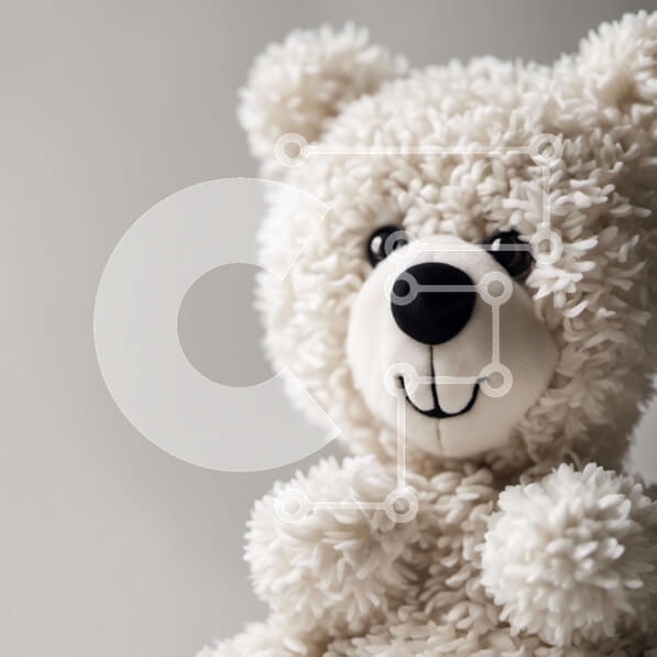 Intra Συλλεκτικό Ξύλινο Παζλ Plywood  4mm - Λευκό αρκουδάκι στο τραπέζι Σε Ξύλινο Κουτί - Διαστάσεις: 10x10 cm – 25 κομμάτια