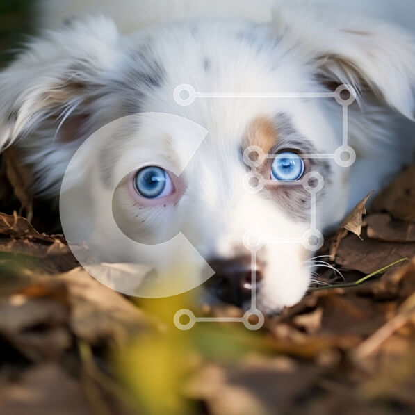 Intra Συλλεκτικό Ξύλινο Παζλ Plywood  4mm - Αξιολάτρευτο σκυλί που χαλαρώνει σε ένα σωρό φύλλα Σε Ξύλινο Κουτί - Διαστάσεις: 10x10 cm – 25 κομμάτια