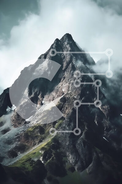 Σετ των 2 Intra Συλλεκτικό Ξύλινο Παζλ Plywood  4mm - Θεαματικό ορεινό τοπίο με όμορφα σύννεφα Σε Ξύλινο Κουτί - Διαστάσεις: 10x10 cm – 25 κομμάτια