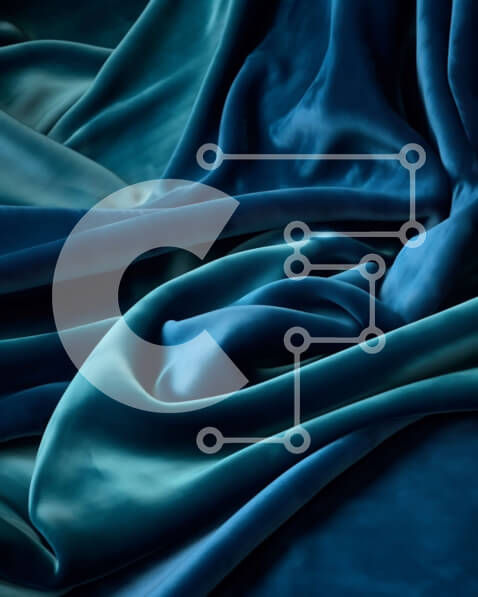 Intra Συλλεκτικό Ξύλινο Παζλ Plywood  4mm - Μπλε μεταξωτό ύφασμα φόντο με κυματιστή υφή Σε Ξύλινο Κουτί - Διαστάσεις Puzzle: 10x10 cm – 25 κομμάτια