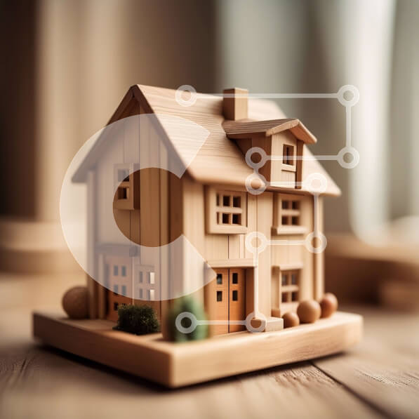 Intra Συλλεκτικό Ξύλινο Παζλ Plywood  4mm - Γοητευτική εικόνα ενός μικρού ξύλινου σπιτιού σε ένα γαλήνιο περιβάλλον Σε Ξύλινο Κουτί - Διαστάσεις Puzzle: 10x10 cm – 25 κομμάτια