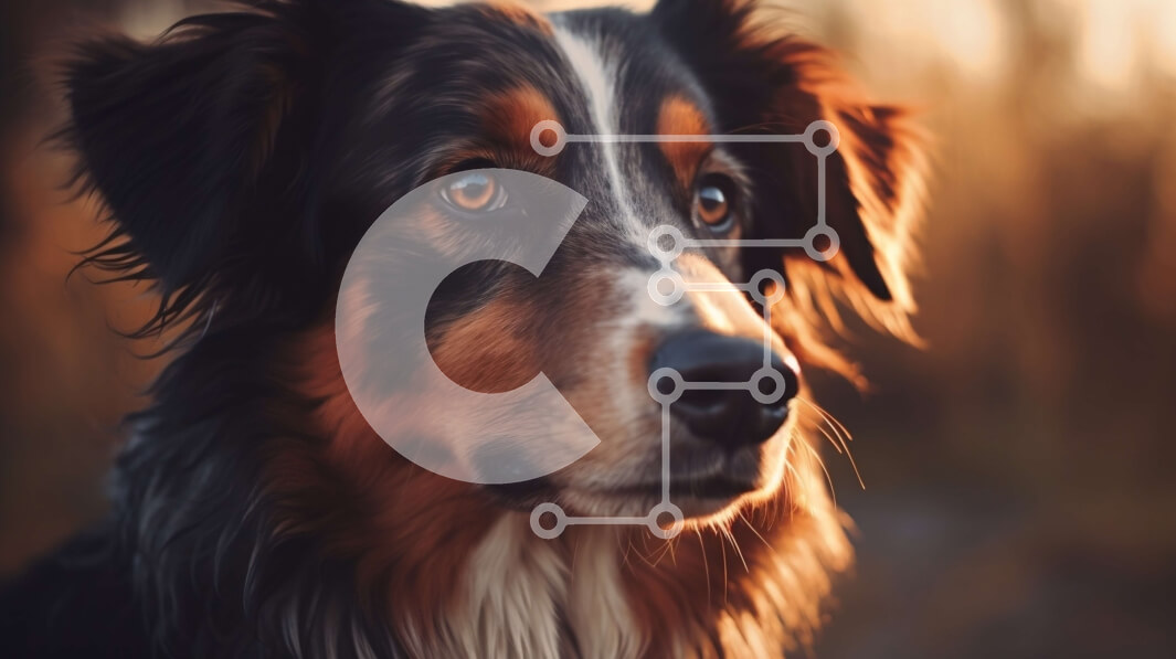 Σετ των 2 Intra Συλλεκτικό Ξύλινο Παζλ Plywood  4mm - Λυπημένος σκύλος με μακριά δασύτριχη γούνα σε ένα χωράφι Σε Ξύλινο Κουτί - Διαστάσεις: 10x10 cm – 25 κομμάτια