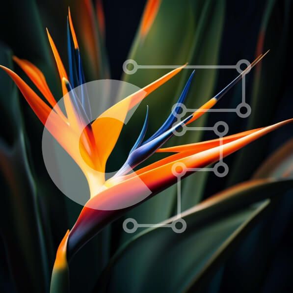 Intra Συλλεκτικό Ξύλινο Παζλ Plywood  4mm - Ζωντανή κινηματογράφηση σε πρώτο πλάνο ενός λουλουδιού Bird of Paradise Σε Ξύλινο Κουτί - Διαστάσεις: 10x10 cm – 25 κομμάτια