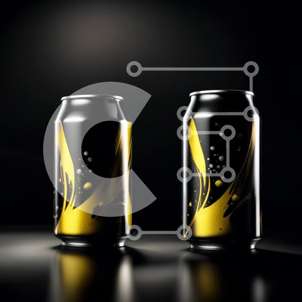 Intra Συλλεκτικό Ξύλινο Παζλ Plywood  4mm - Κομψά μαύρα και χρυσά κουτιά αναψυκτικού σε σκούρο φόντο Σε Ξύλινο Κουτί - Διαστάσεις: 10x10 cm – 25 κομμάτια