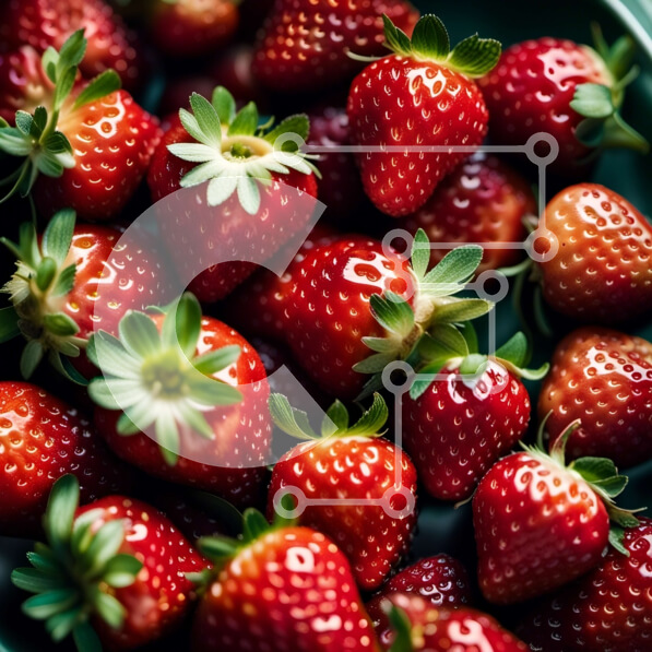 Σετ των 2 Intra Συλλεκτικό Ξύλινο Παζλ Plywood  4mm - Νόστιμο μπολ με φρέσκες ώριμες φράουλες Σε Ξύλινο Κουτί - Διαστάσεις: 10x10 cm – 25 κομμάτια