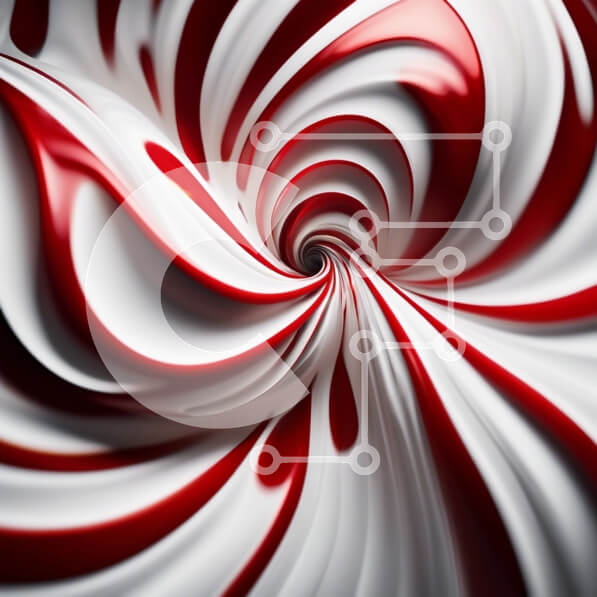 Σετ των 2 Intra Συλλεκτικό Ξύλινο Παζλ Plywood  4mm - Νόστιμο και γιορτινό κόκκινο και λευκό ζαχαροκάλαμο στροβιλισμού Σε Ξύλινο Κουτί - Διαστάσεις: 10x10 cm – 25 κομμάτια