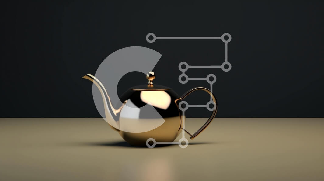 Intra Συλλεκτικό Ξύλινο Παζλ Plywood  4mm - Χρυσή τσαγιέρα σε ένα τραπέζι Σε Ξύλινο Κουτί - Διαστάσεις: 10x10 cm – 25 κομμάτια