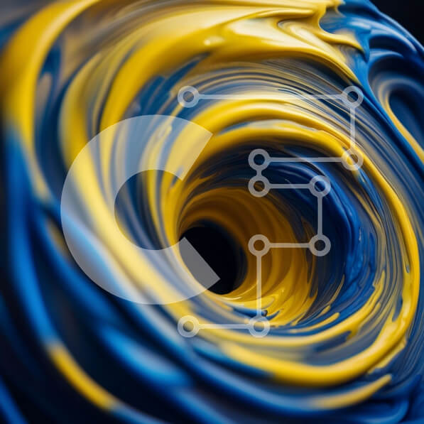 Intra Συλλεκτικό Ξύλινο Παζλ Plywood  4mm - Πολύχρωμο και ενεργητικό Swirling Paint Vortex Σε Ξύλινο Κουτί - Διαστάσεις Puzzle: 10x10 cm – 25 κομμάτια