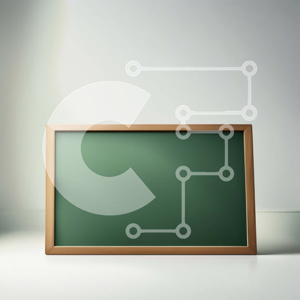 Intra Συλλεκτικό Ξύλινο Παζλ Plywood  4mm - Άδειος πίνακας κιμωλίας σε ένα γραφείο σε μια τάξη Σε Ξύλινο Κουτί - Διαστάσεις Puzzle: 10x10 cm – 25 κομμάτια