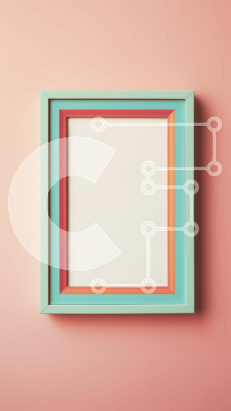 Intra Συλλεκτικό Ξύλινο Παζλ Plywood  4mm - Κενό λευκό πλαίσιο που κρέμεται σε τοίχο σε χρώμα ροδακινί Σε Ξύλινο Κουτί - Διαστάσεις Puzzle: 10x10 cm – 25 κομμάτια