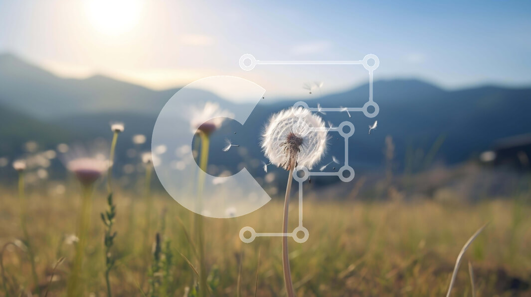 Intra Συλλεκτικό Ξύλινο Παζλ Plywood  4mm - Πικραλίδα σε ανοιχτό πεδίο με βουνά στο φόντο Σε Ξύλινο Κουτί - Διαστάσεις: 10x10 cm – 25 κομμάτια