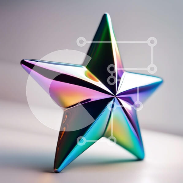 Intra Συλλεκτικό Ξύλινο Παζλ Plywood  4mm - Δονούμενο αντικείμενο σε σχήμα αστεριού σε φωτεινό περιβάλλον Σε Ξύλινο Κουτί - Διαστάσεις: 10x10 cm – 25 κομμάτια