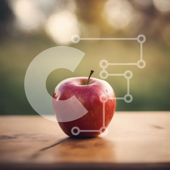 Σετ των 2 Intra Συλλεκτικό Ξύλινο Παζλ Plywood  4mm - Κόκκινο μήλο σε ξύλινο τραπέζι Σε Ξύλινο Κουτί - Διαστάσεις: 10x10 cm – 25 κομμάτια