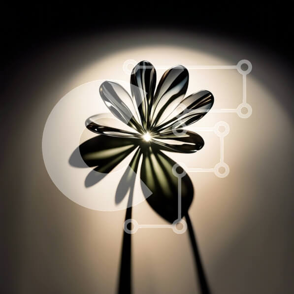 Intra Συλλεκτικό Ξύλινο Παζλ Plywood  4mm - Γαλήνια εικόνα ενός ροζ λουλουδιού σε απαλό φως Σε Ξύλινο Κουτί - Διαστάσεις: 10x10 cm – 25 κομμάτια