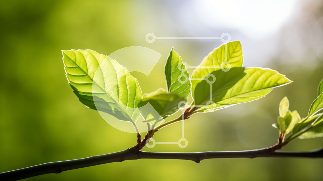 Intra Συλλεκτικό Ξύλινο Παζλ Plywood  4mm - Κοντινό πλάνο ενός πράσινου φύλλου σε ένα κλαδί δέντρου Σε Ξύλινο Κουτί - Διαστάσεις: 10x10 cm – 25 κομμάτια