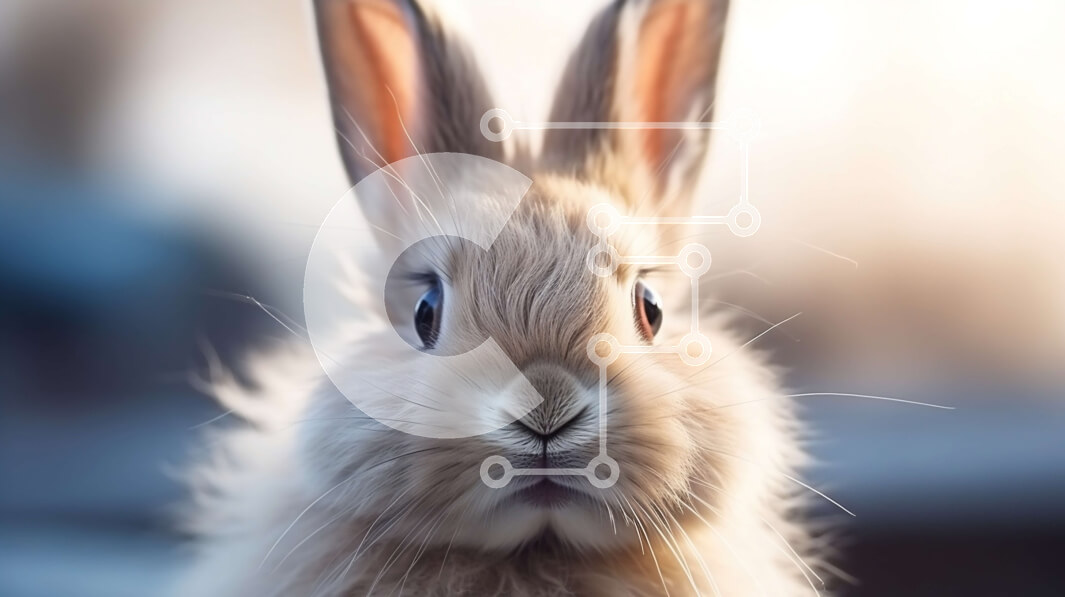 Σετ των 2 Intra Συλλεκτικό Ξύλινο Παζλ Plywood  4mm - Αξιολάτρευτη εικόνα ενός περίεργου καφέ κουνελιού από κοντά Σε Ξύλινο Κουτί - Διαστάσεις: 10x10 cm – 25 κομμάτια